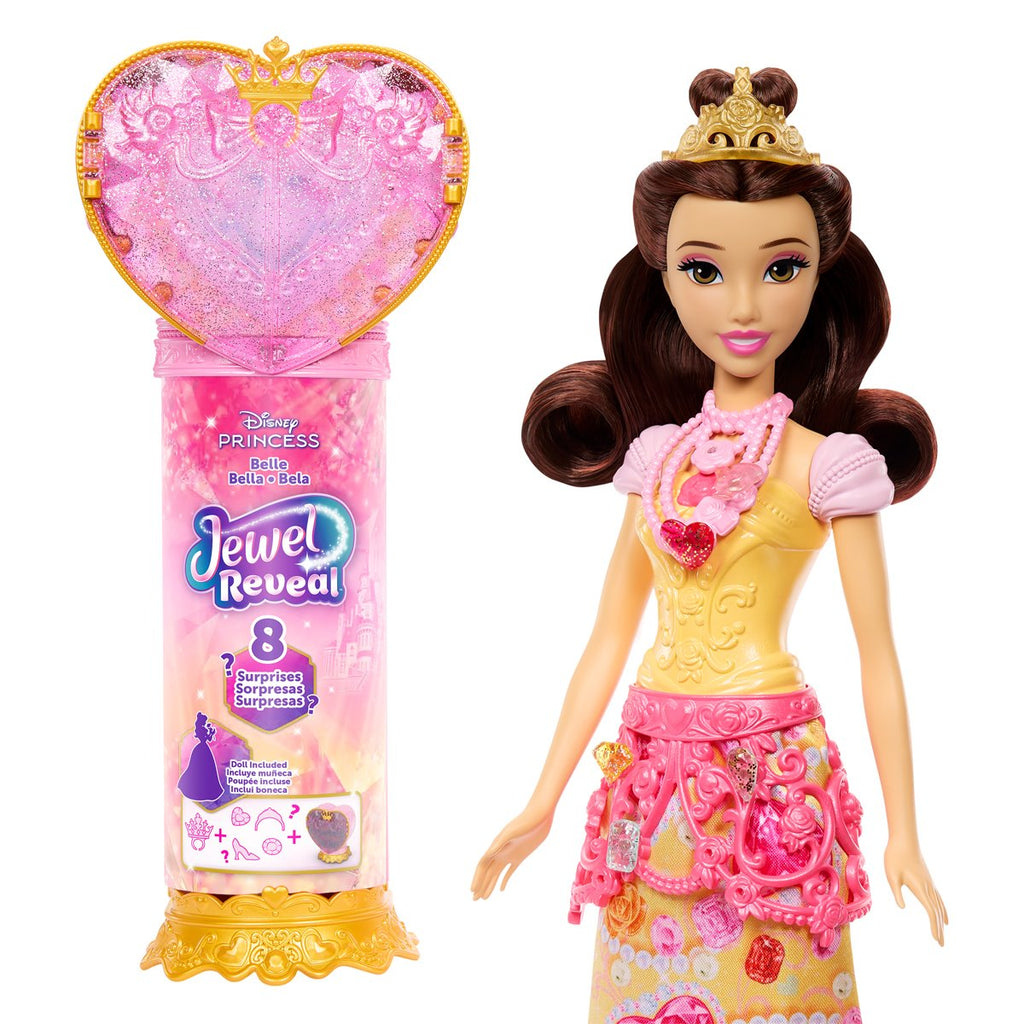 Disney Princess Jewel Reveal Fashion Doll Case of 3