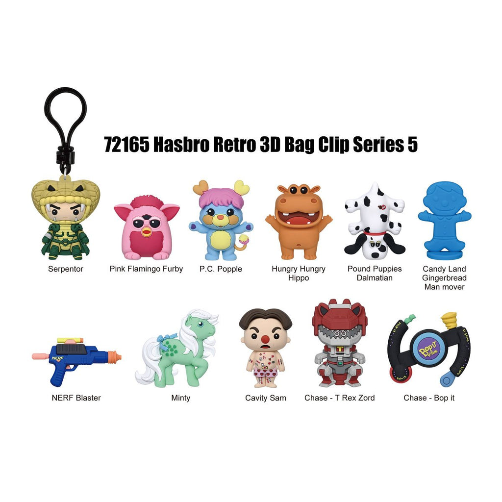 Hasbro Retro Toys Series 5 3D Foam Bag Clip Random 6-Pack