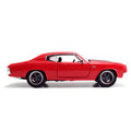 Fast and Furious Dom's Chevy Chevelle SS Glossy Red 1:24 Scale Die-Cast Metal Vehicle