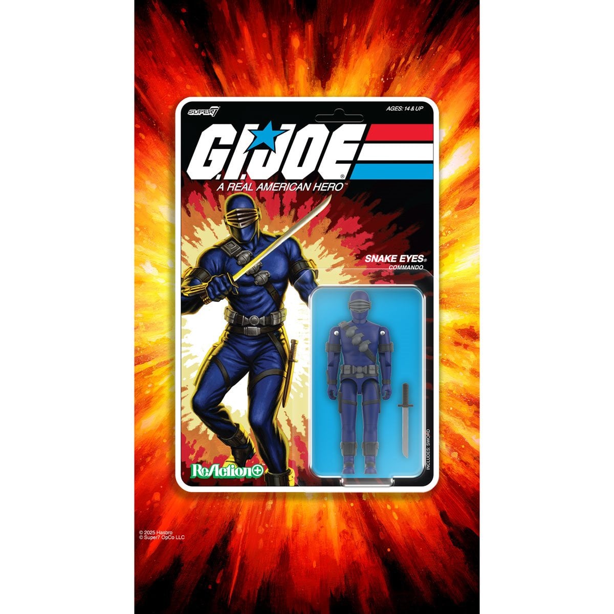 G.I. Joe Snake Eyes (Cartoon) 3 3/4-Inch ReAction+ Figure