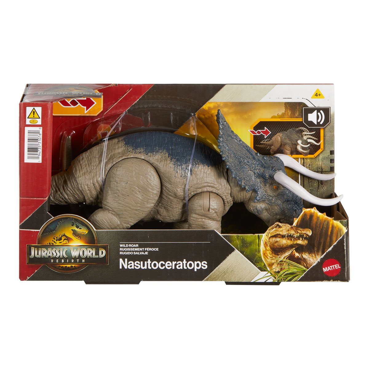 Jurassic World Wild Roar Nasutoceratops Action Figure