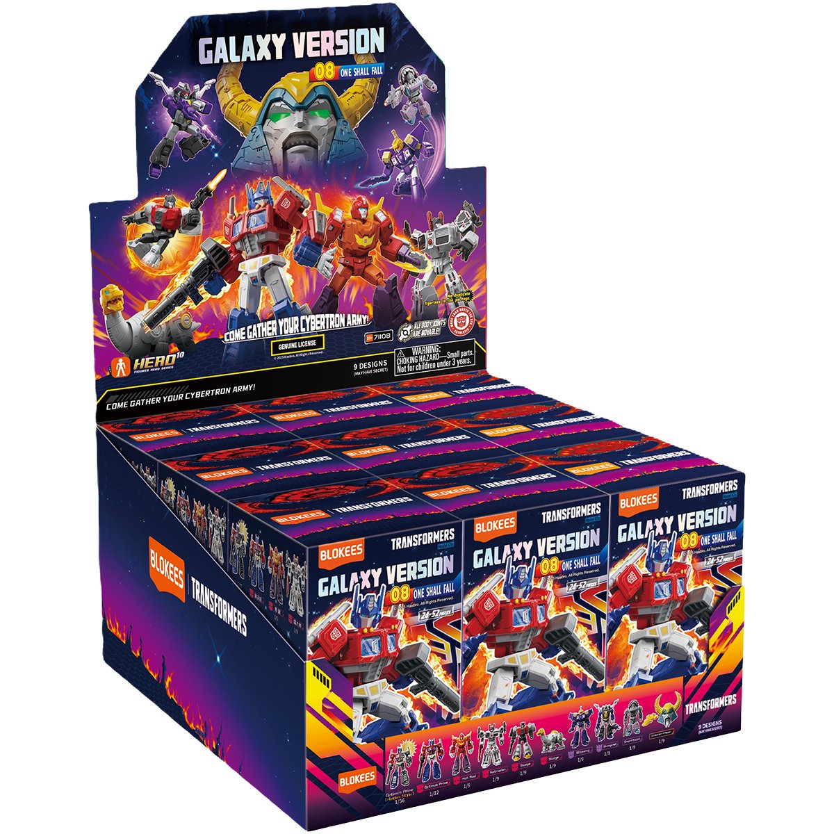 Transformers Galaxy Version Wave 8 One Shall Fall Mini Model Kit Display Case of 9