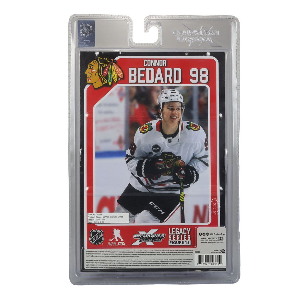 NHL SportsPicks Chicago Blackhawks Connor Bedard 2 7-Inch Scale Posed Figure Case of 6