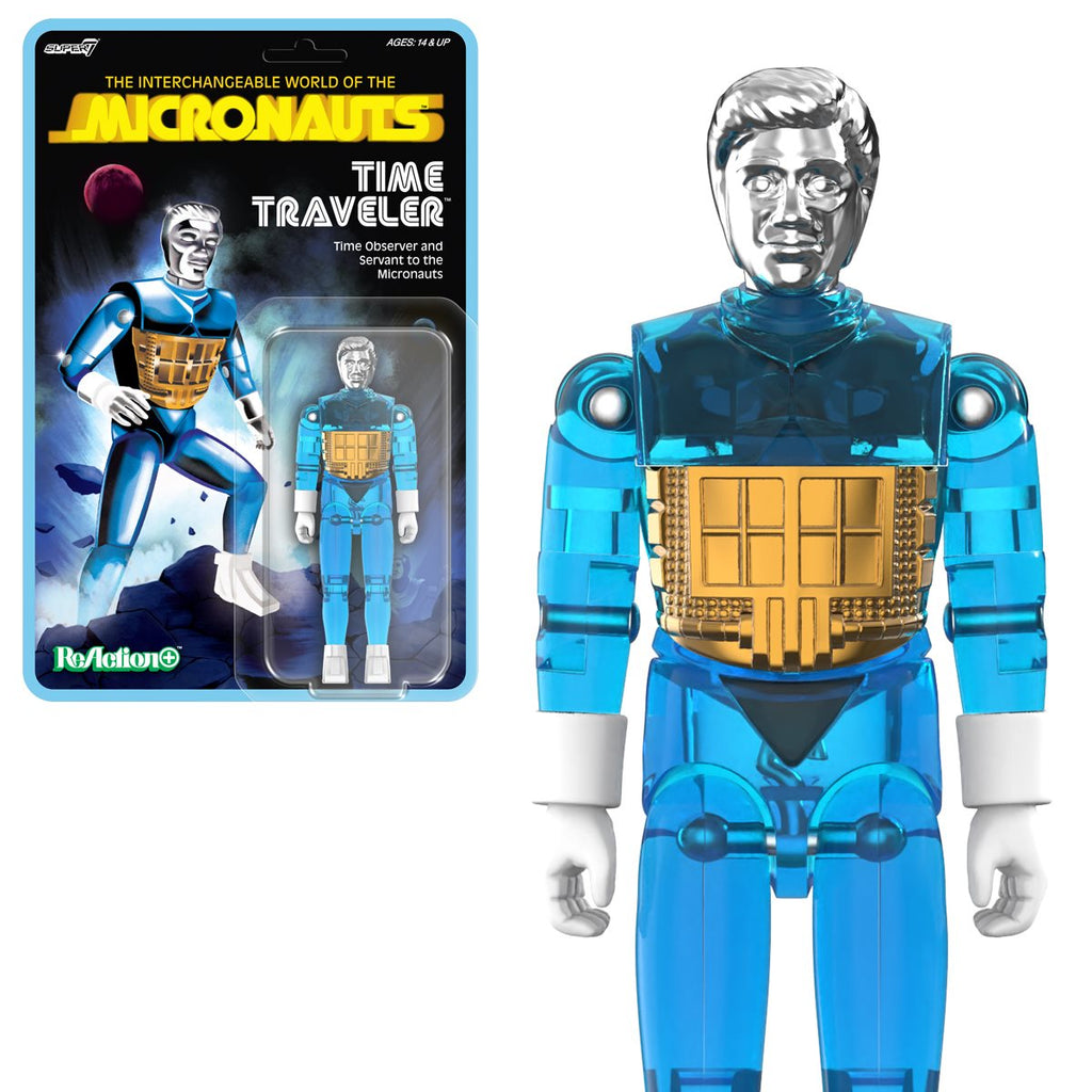 Micronauts Time Traveler (Translucent Blue) 3 3/4-Inch ReAction+ Figure