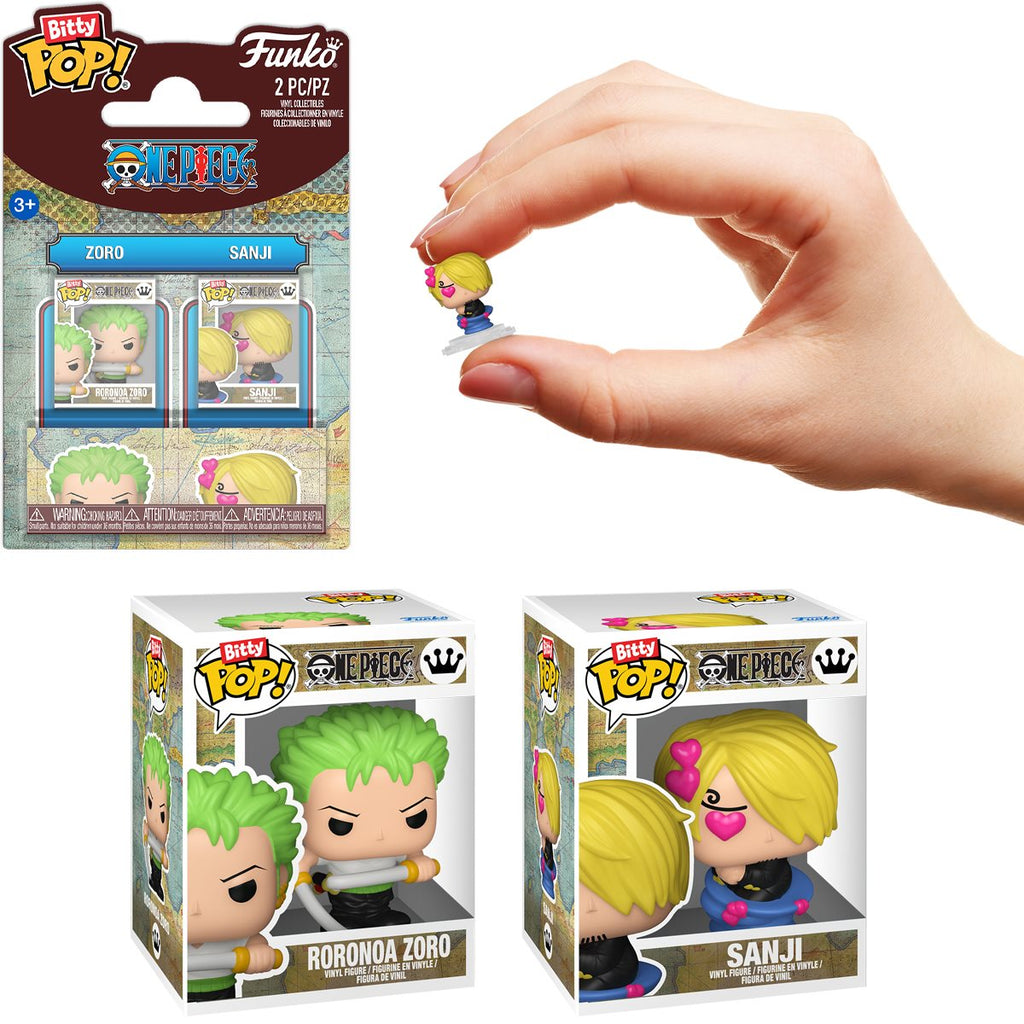 One Piece Roronoa Zoro and Sanji Funko Bitty Pop! Mini-Figure 2-Pack