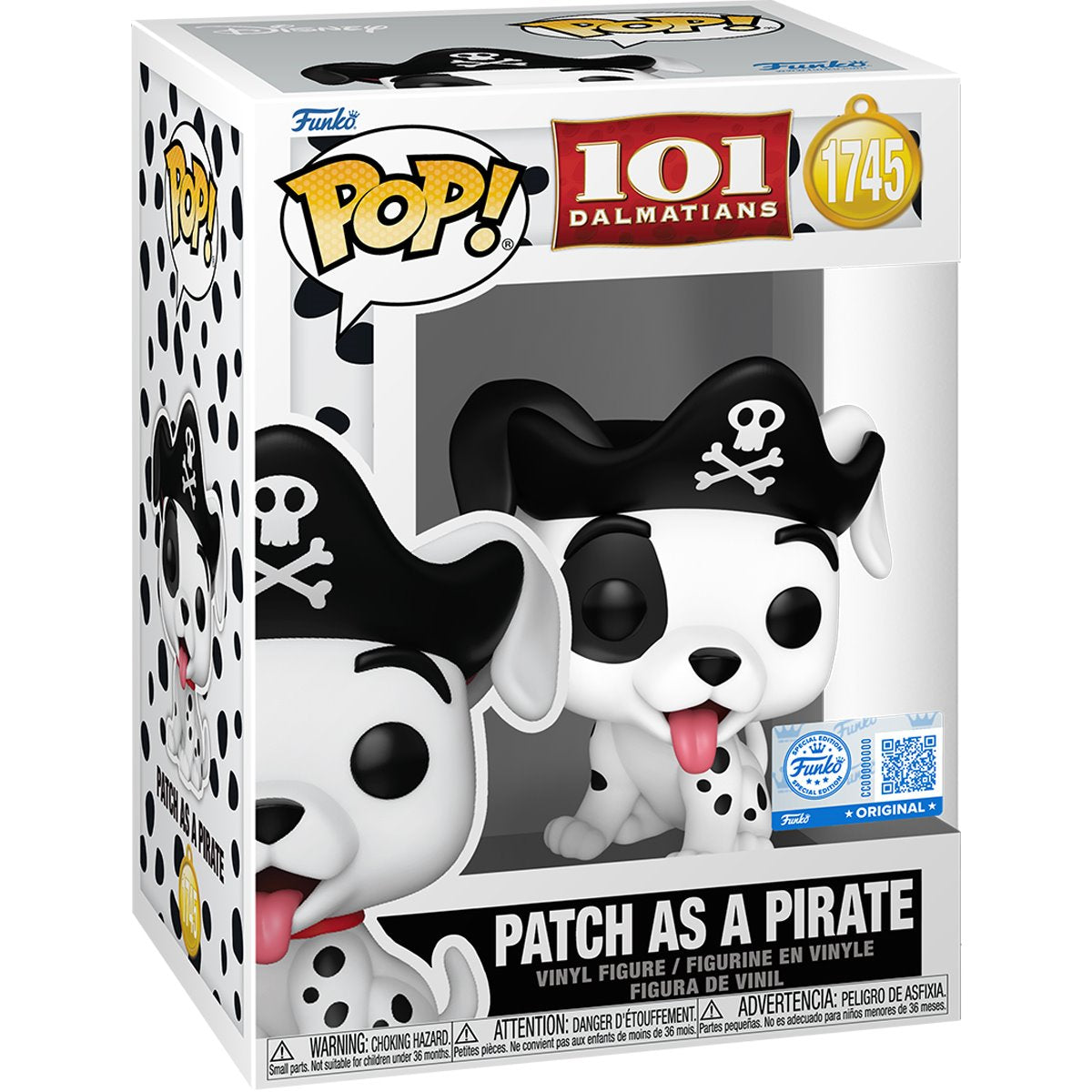 101 Dalmatians Patch as a Pirate Funko Pop! Vinyl Figure #1745 - Specialty