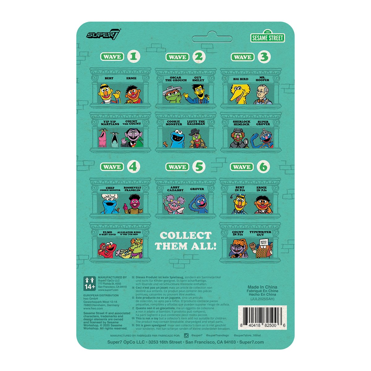 Sesame Street Ernie (Striped PJs) 3 3/4-Inch ReAction Figure