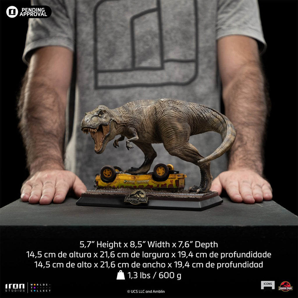 Jurassic Park T-Rex Attack Icons Statue