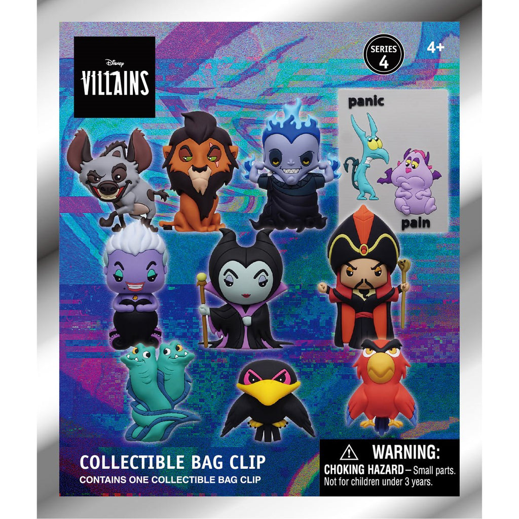 Disney Villains Series 4 3D Foam Bag Clip Random 6-Pack