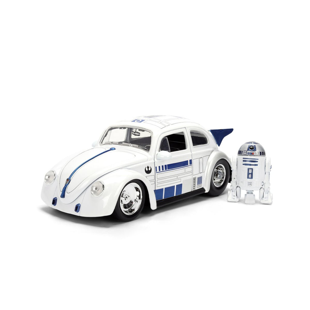 Hollywood Rides Star Wars 1959 Volkswagen Drag Beetle 1:24 Scale Die-Cast Metal Vehicle with R2-D2 Figure