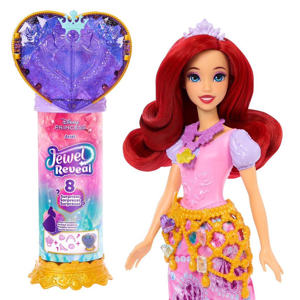 Disney Princess Jewel Reveal Fashion Doll Case of 3
