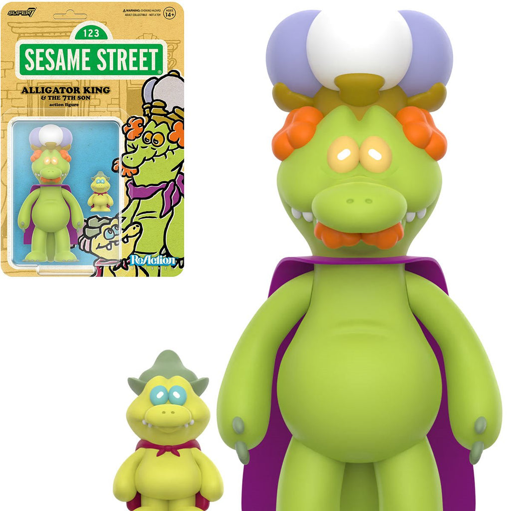 Sesame Street Alligator King 3 3/4-Inch ReAction Figure