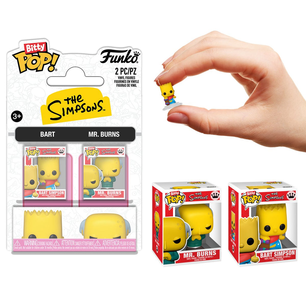 The Simpsons Bart Simpson and Mr. Burns Funko Bitty Pop! Mini-Figure 2-Pack