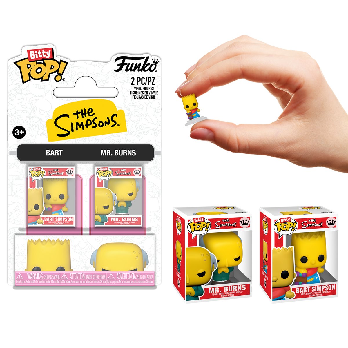 The Simpsons Bart Simpson and Mr. Burns Funko Bitty Pop! Mini-Figure 2-Pack