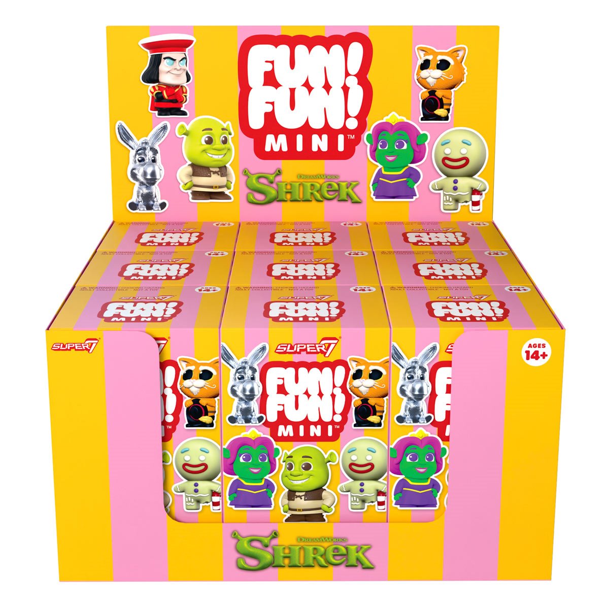 Shrek FUN! FUN! Mini-Figures Wave 1 Mystery Box Case of 9