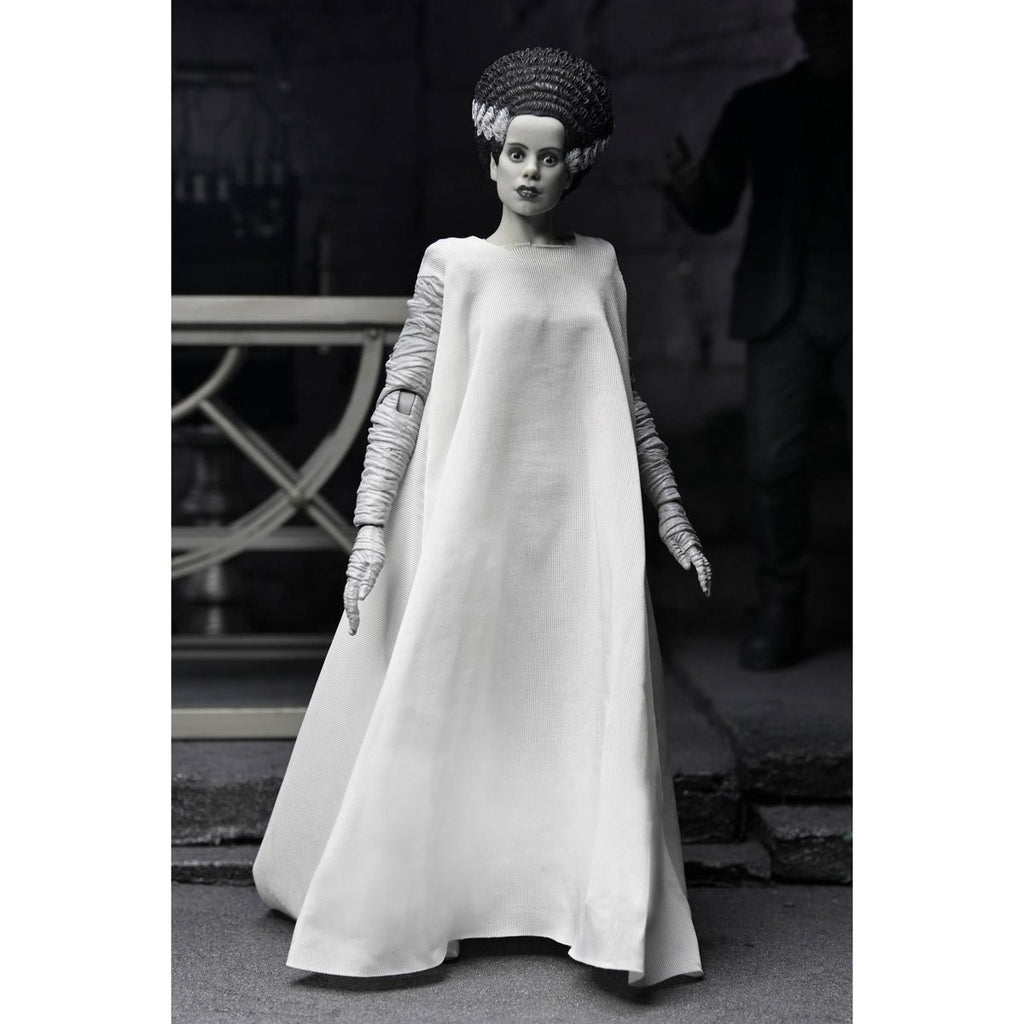 Universal Monsters Bride of Frankenstein 90th Ann. The Monster & His Mate (B&W Version) 7-In Scale Action Figure 2-Pack