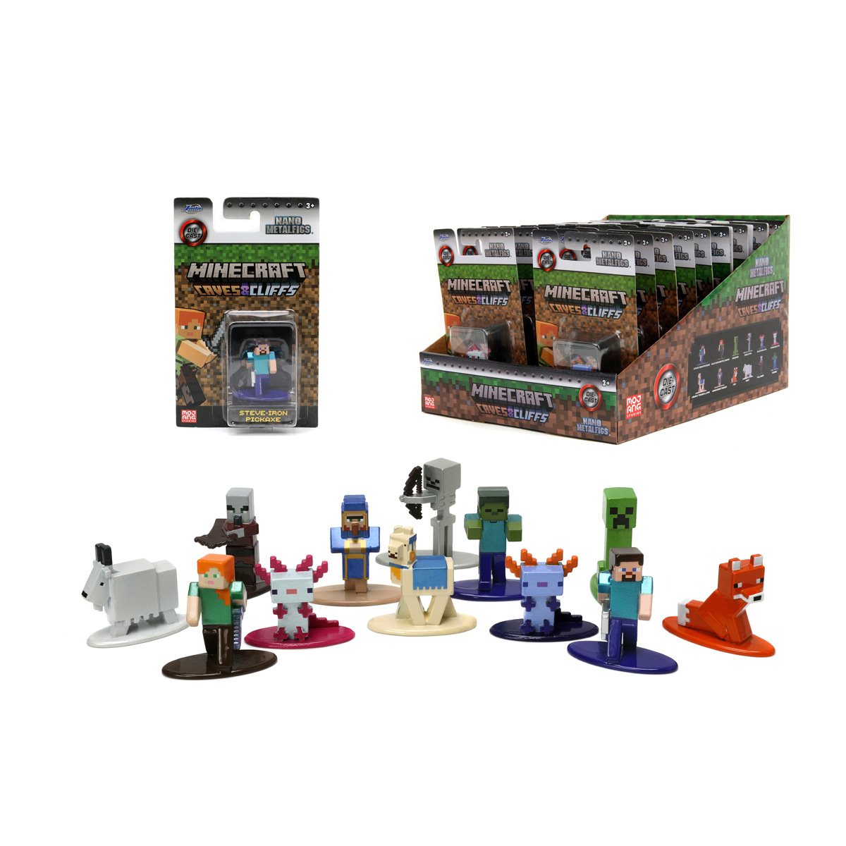 Minecraft Nano MetalFigs Die-Cast Metal Mini-Figure Case of 24