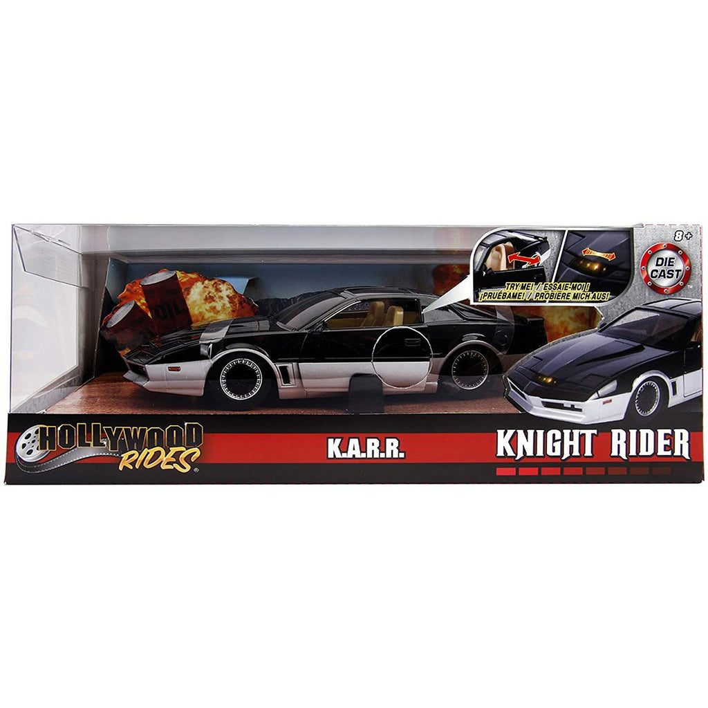 Hollywood Rides Knight Rider KARR 1982 Pontiac Trans Am 1:24 Scale Die-Cast Metal Vehicle with Lights