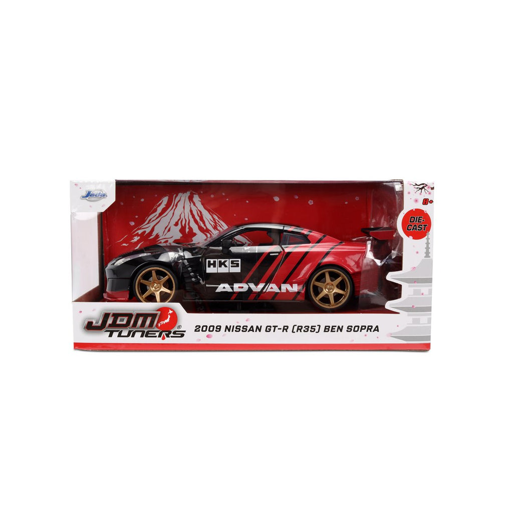 JDM Tuners 2009 Nissan GT-R R35 Ben Sopra Glossy Red 1:24 Scale Die-Cast Metal Vehicle