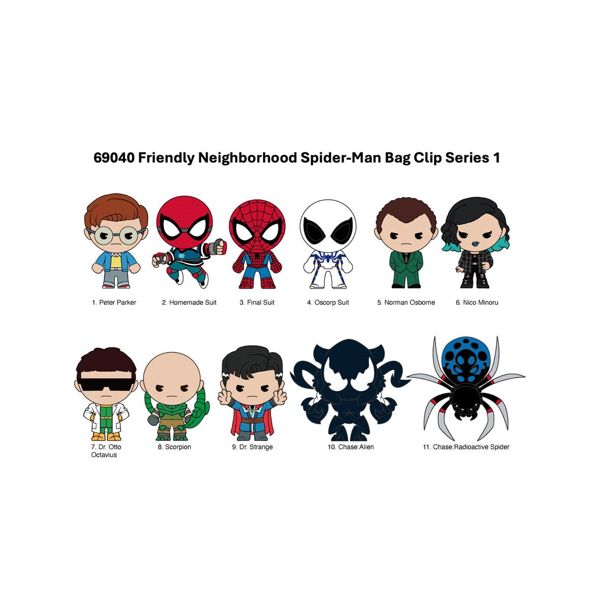 Your Friendly Neighborhood Spider-Man 3D Foam Bag Clip Display Case of 24
