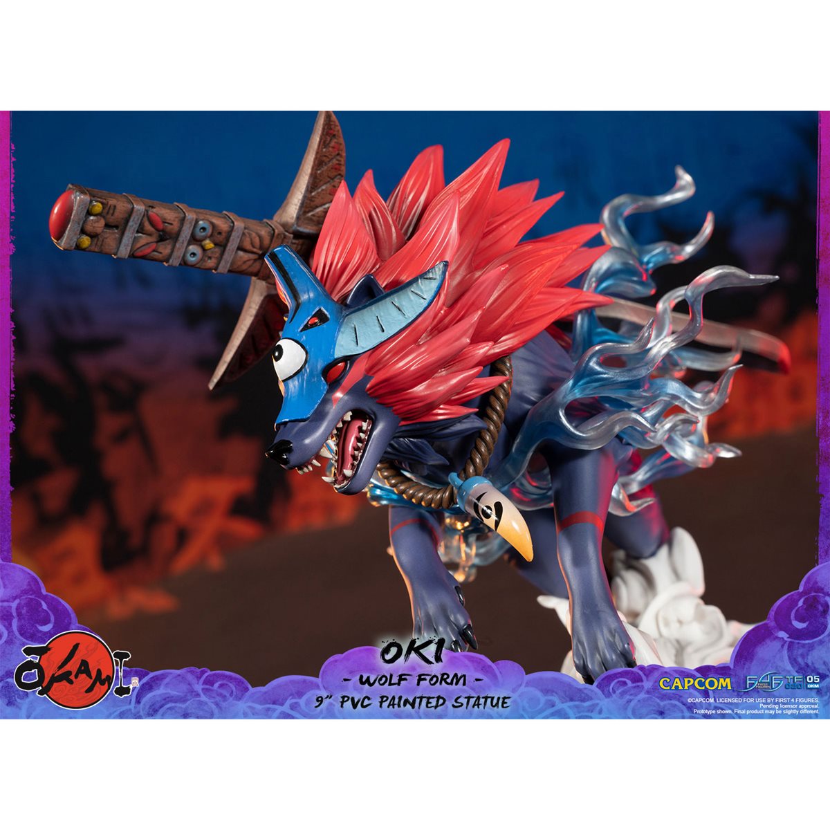 Okami Amaterasu Wolf Form Special Edition Painted Statue