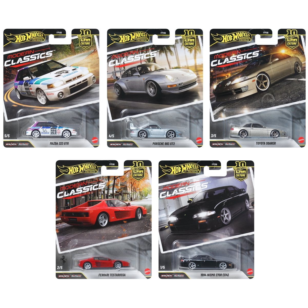 Hot Wheels Car Culture 2026 Mix 4 Modern Classics Vehicle Case of 10
