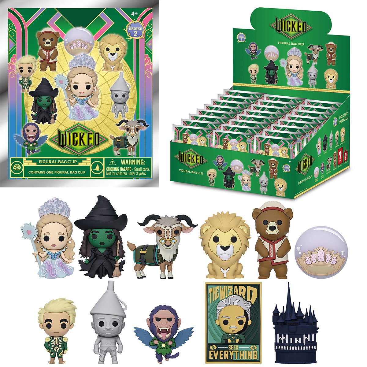 Wicked Series 2 3D Foam Bag Clip Display Case of 24