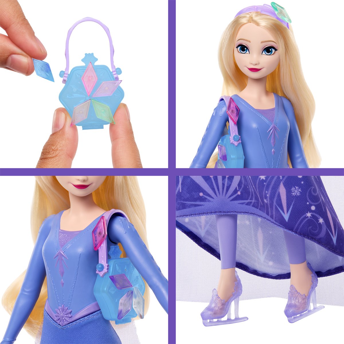 Disney Frozen Jewel Reveal Ice Elsa Skating Fashion Doll