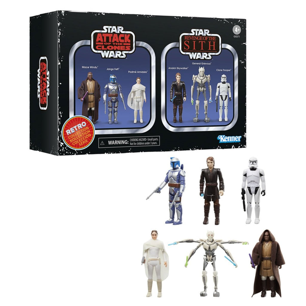 Star Wars: The Retro Collection Attack of the Clones & Star Wars: Revenge of the Sith 3 3/4-Inch Action Figures