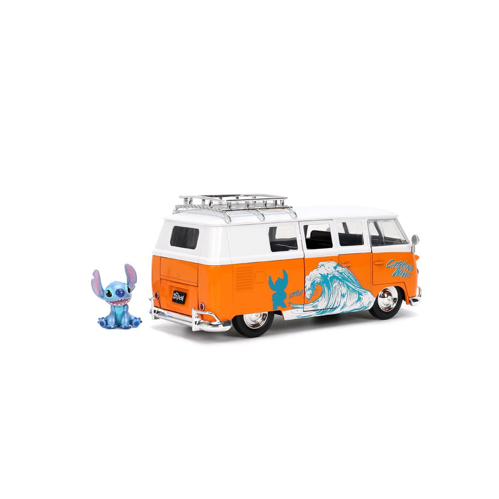 Hollywood Rides Lilo & Stitch 1961 Volkswagen Bus 1:24 Scale Die-Cast Metal Vehicle with Stitch Figure