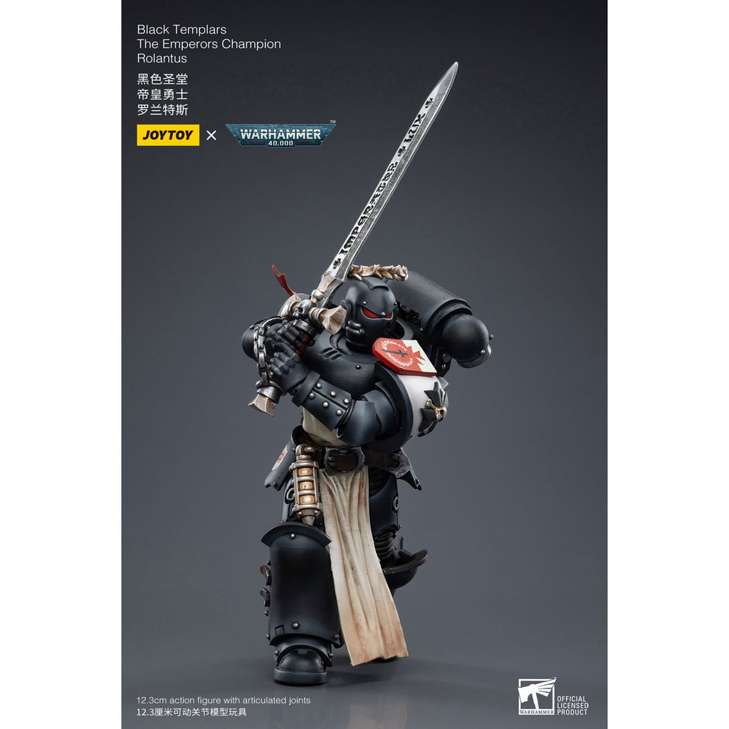 Joy Toy Warhammer 40,000 Black Templars The Emperors Champion Rolantus 1:18 Scale Action Figure