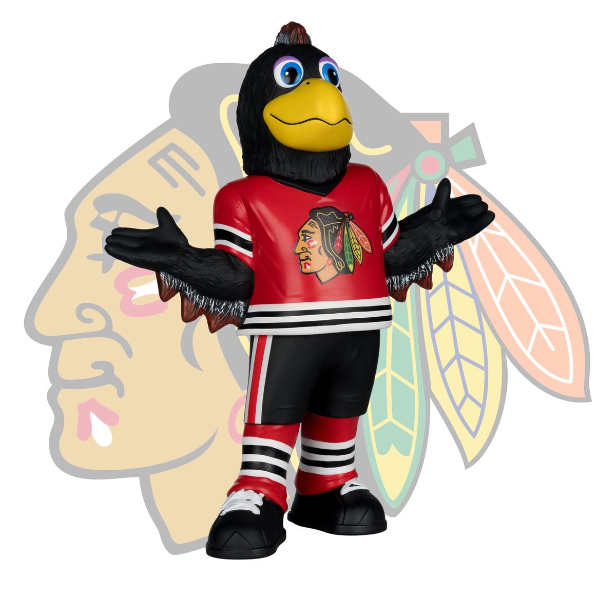 NHL Chicago Blackhawks Tommy Hawk Mascot Posed Figure