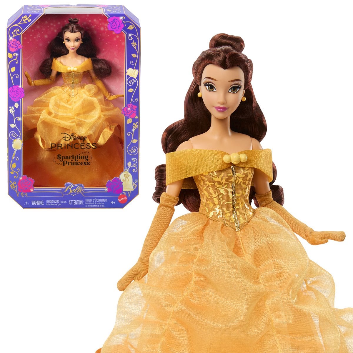 Disney Princess Sparkling Princess Belle Fashion Doll