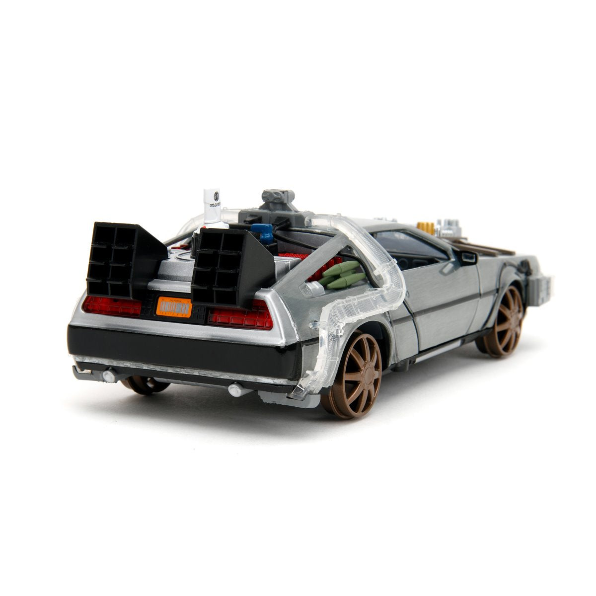 Hollywood Rides Back to the Future III Time Machine Rail Wheels 1:24 Die-Cast Metal Vehicle
