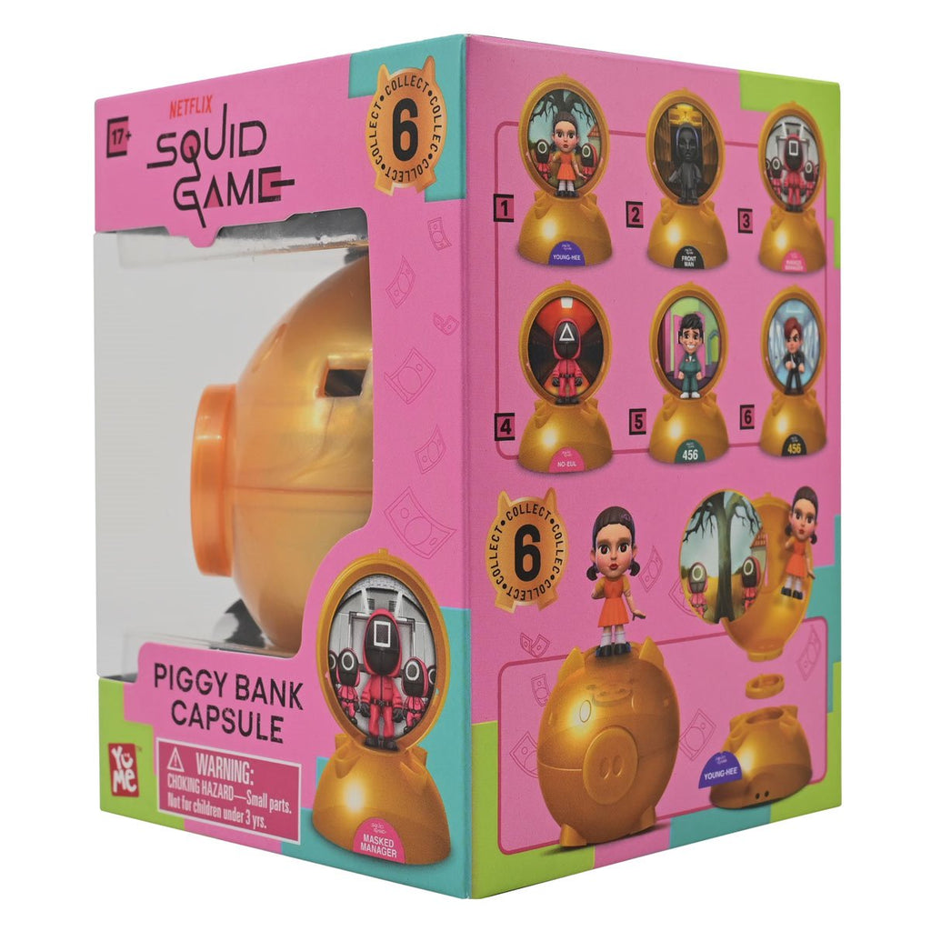 Squid Game Piggy Bank Capsule Blind-Box Mini-Figure Case of 6