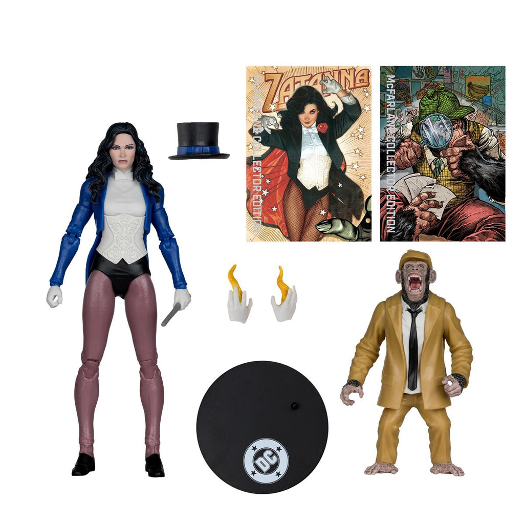 DC McFarlane Collector Edition Wave 13 Zatanna with Detective Chimp DC Classic #53 7-Inch Scale Action Figure