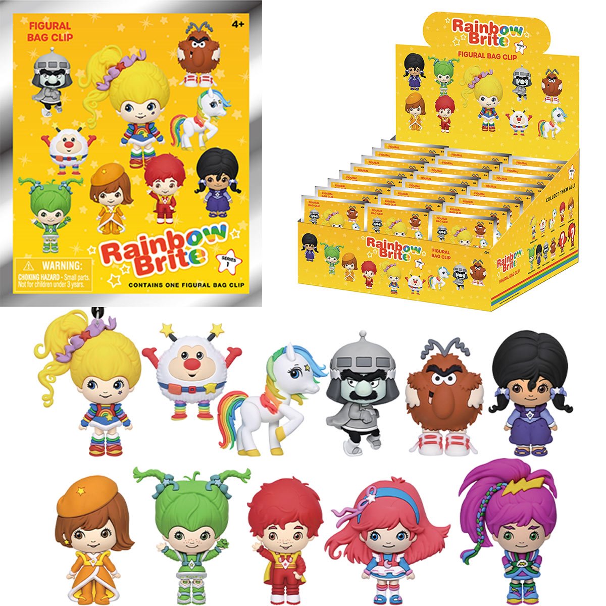 Rainbow Brite 3D Foam Bag Clip Random 6-Pack