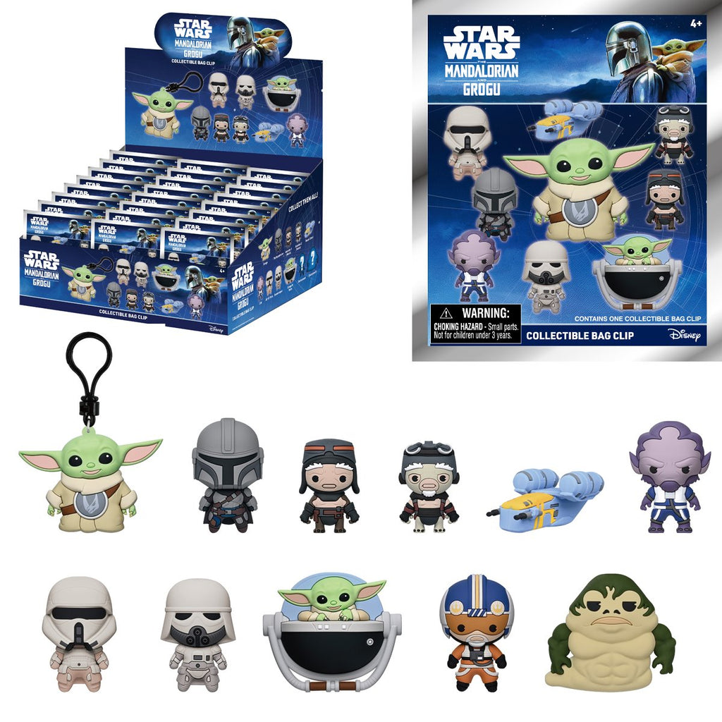 Star Wars: The Mandalorian & Grogu Movie 3D Foam Bag Clip Random 6-Pack