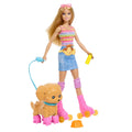Barbie Skate and Run Pup Doll and Accessories with Blonde Hair