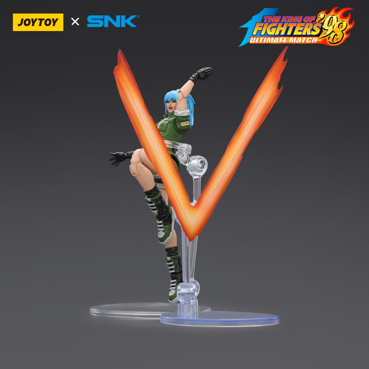 Joy Toy King of Fighters '98 Ultimate Match Ikari Warriors Team Leona Heidern 1:18 Scale Action Figure