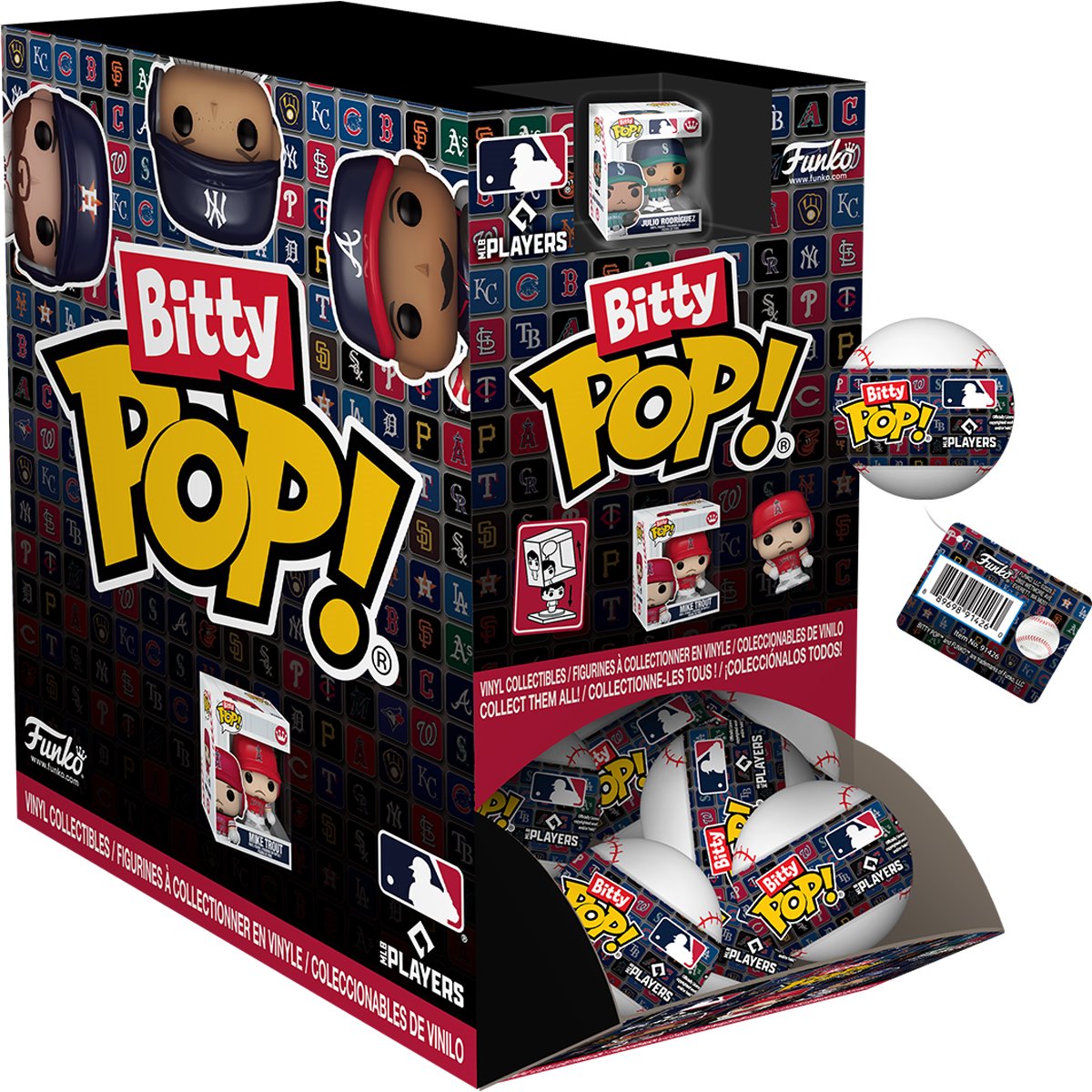 MLB Bitty Pop! Baseball Mini-Figure Display case of 24