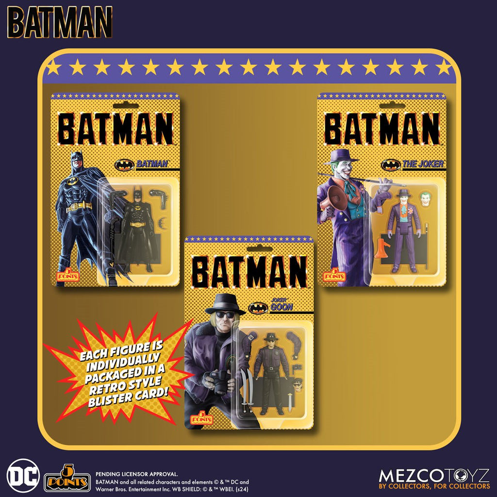 Batman 1989 5 Points Action Figure Set of 3