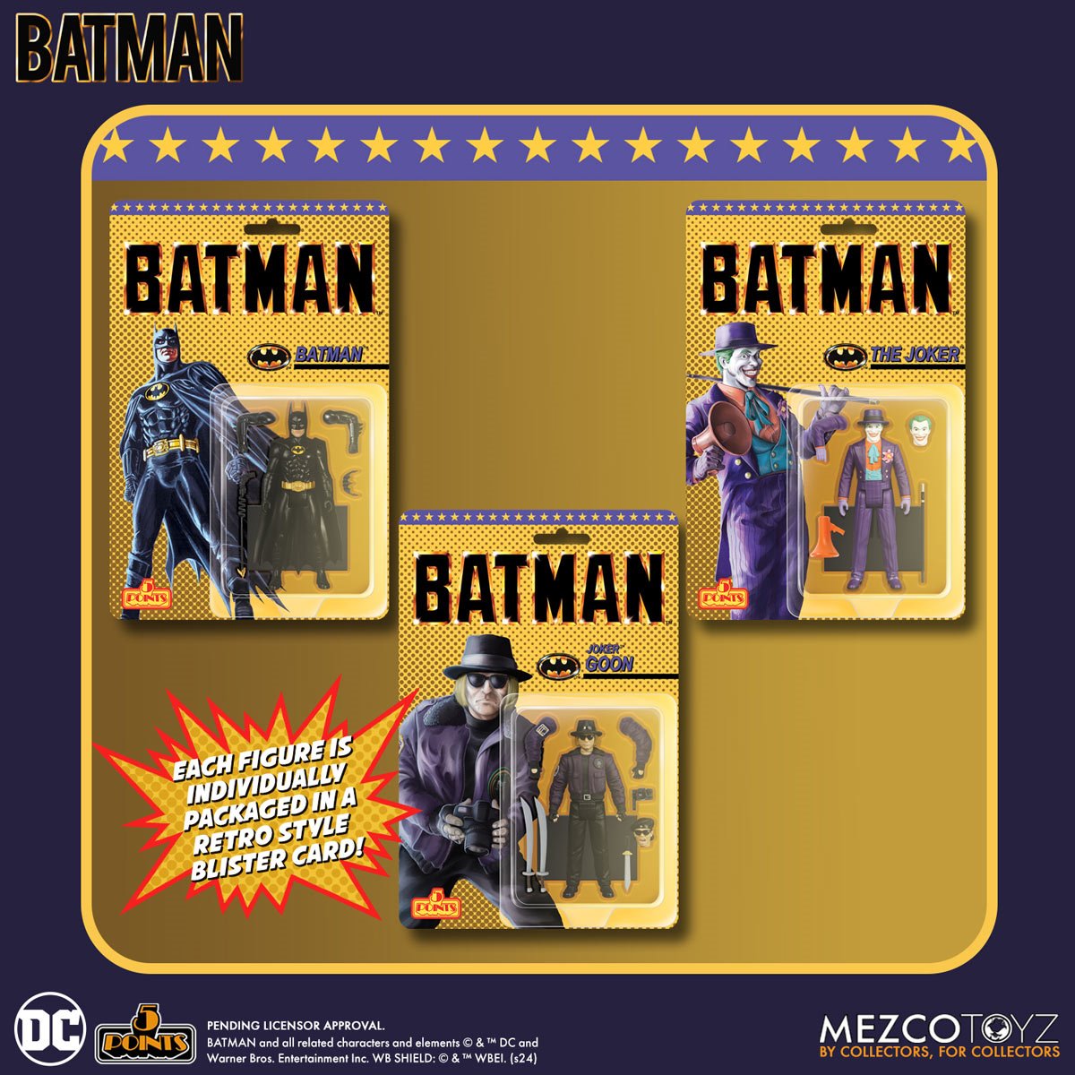 Batman 1989 5 Points Action Figure Set of 3