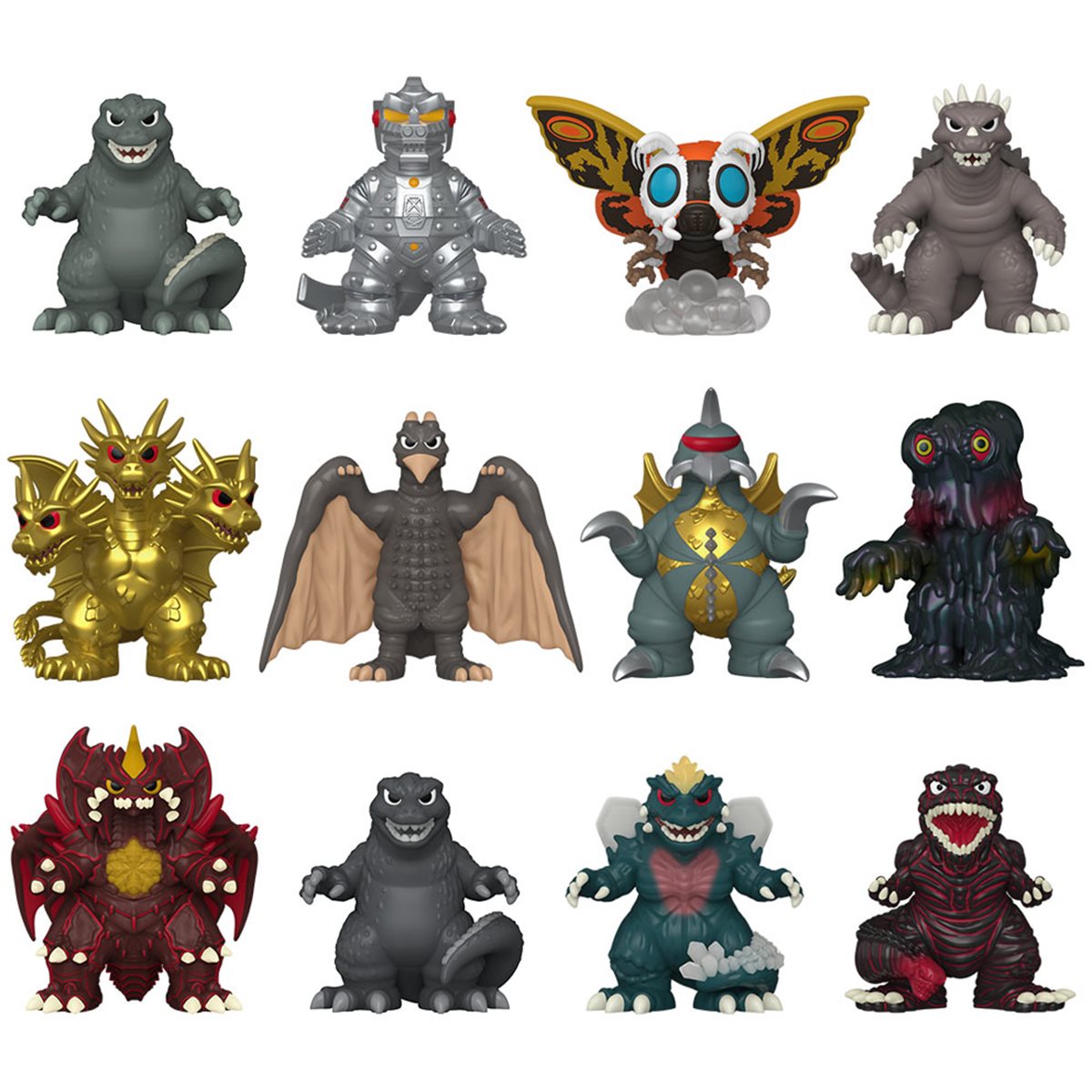 Godzilla 70th Anniversary Mystery Minis Mini-Figure Display Case of 12