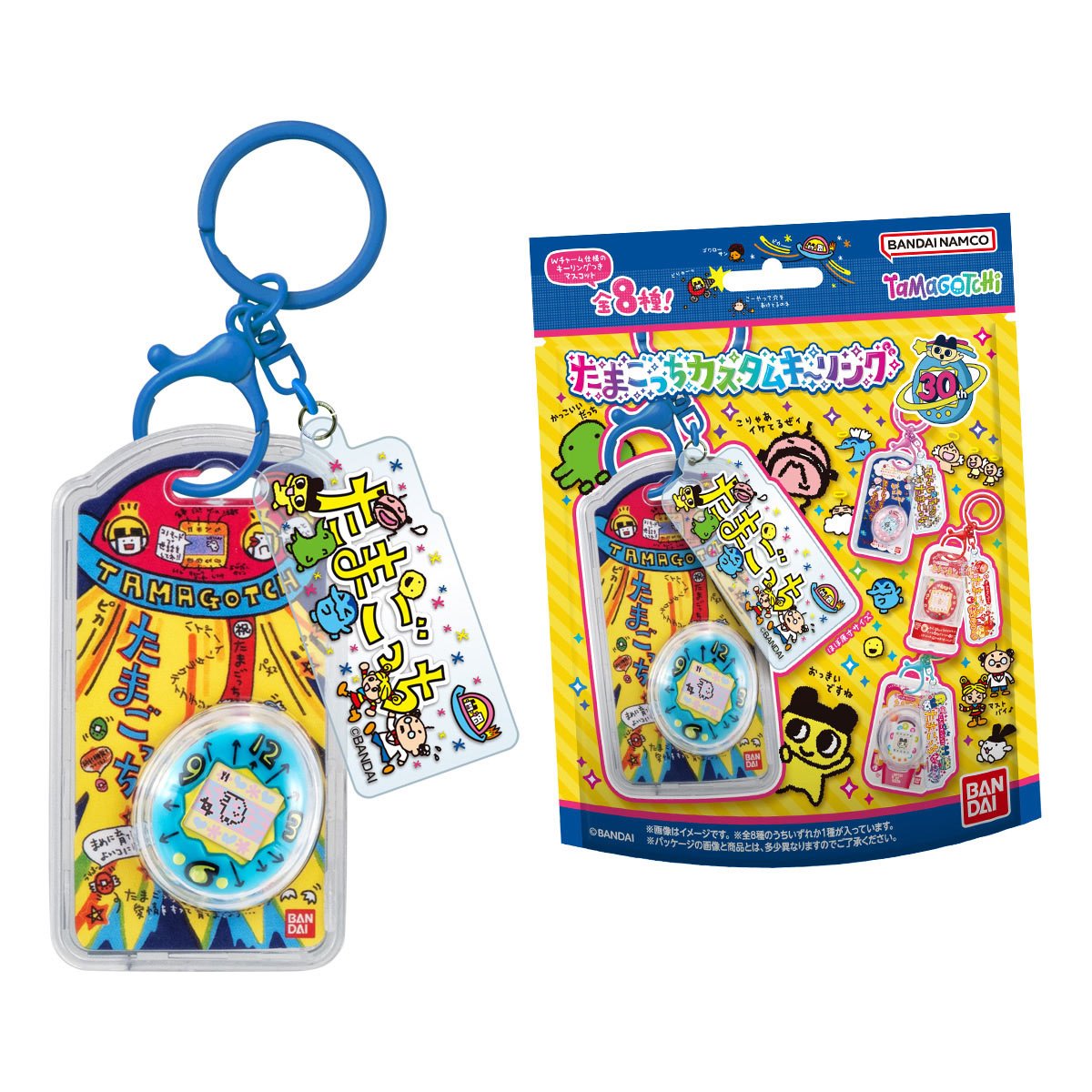 Tamagotchi Custom Key Ring Blind Box Key Chain Case of 10