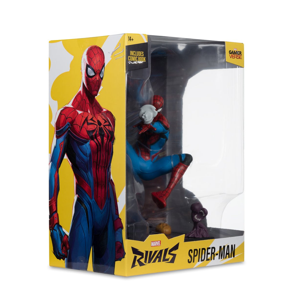 Marvel Rivals Wave 2 Spider-Man 1:6 Scale Posed Figure with Scene and Comic