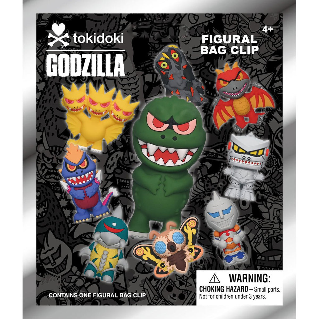 Godzilla x Tokidoki 3D Foam Bag Clip Display Case of 24