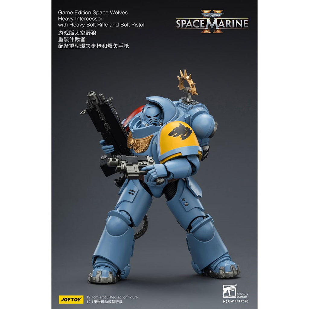 Joy Toy Warhammer 40,000 Space Marines Game Edition Space Wolves Intercessor Rifle & Pistol 1:18 Scale Action Figure
