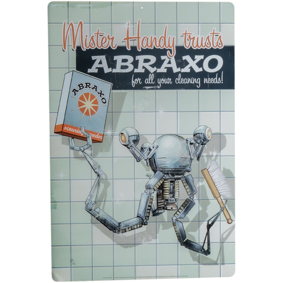 Fallout Mr. Handy Metal Sign