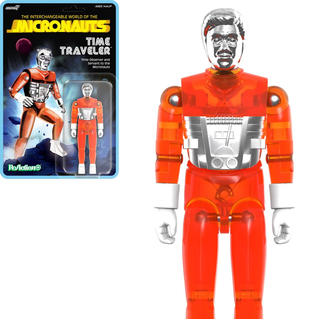 Micronauts Time Traveler (Translucent Orange) 3 3/4-Inch ReAction+ Figure